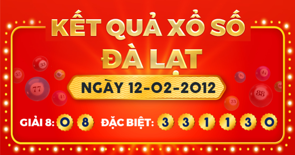 Kết quả xổ số Đà Lạt ngày 12/2/2012